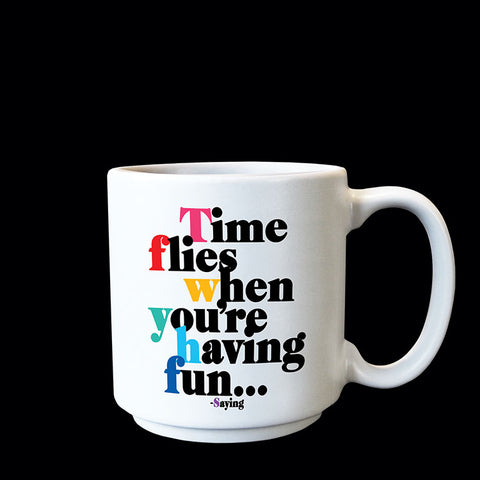 "time flies" mini mug