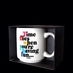 "time flies" mini mug