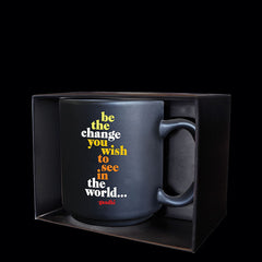 "be the change" mini mug