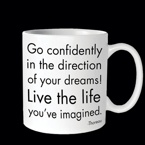 "go confidently" mug