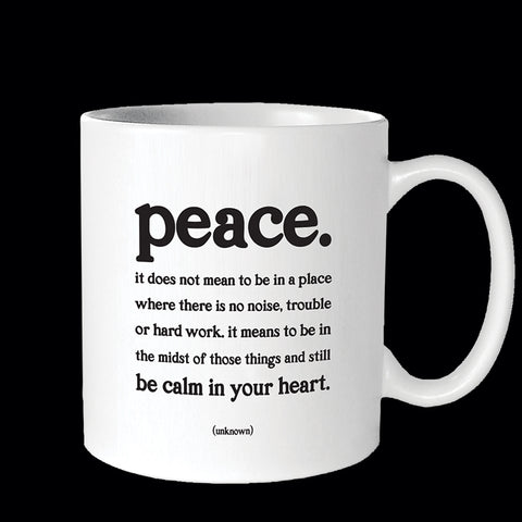 "peace" mug