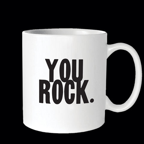 "you rock." mug
