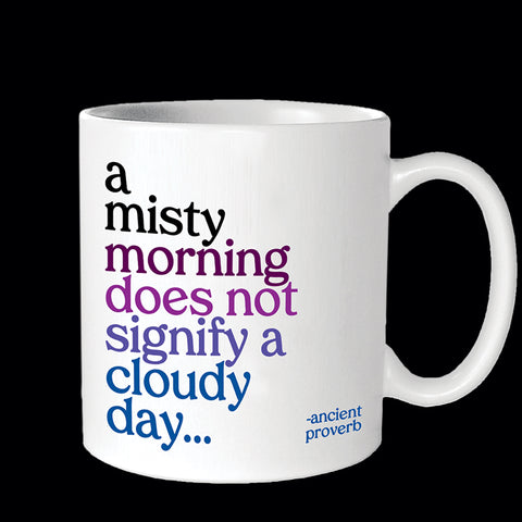 "a misty morning" mug