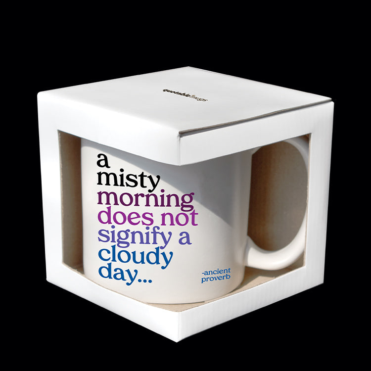 "a misty morning" mug