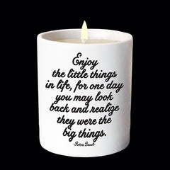 "enjoy the little things" candle