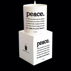 "peace" candle