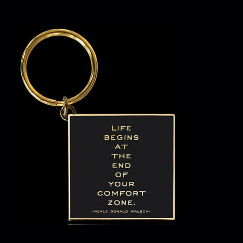 "comfort zone" keychain