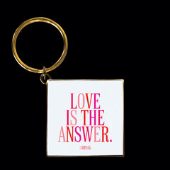 "love is the answer" keychain
