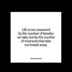 "life is not measured" magnet