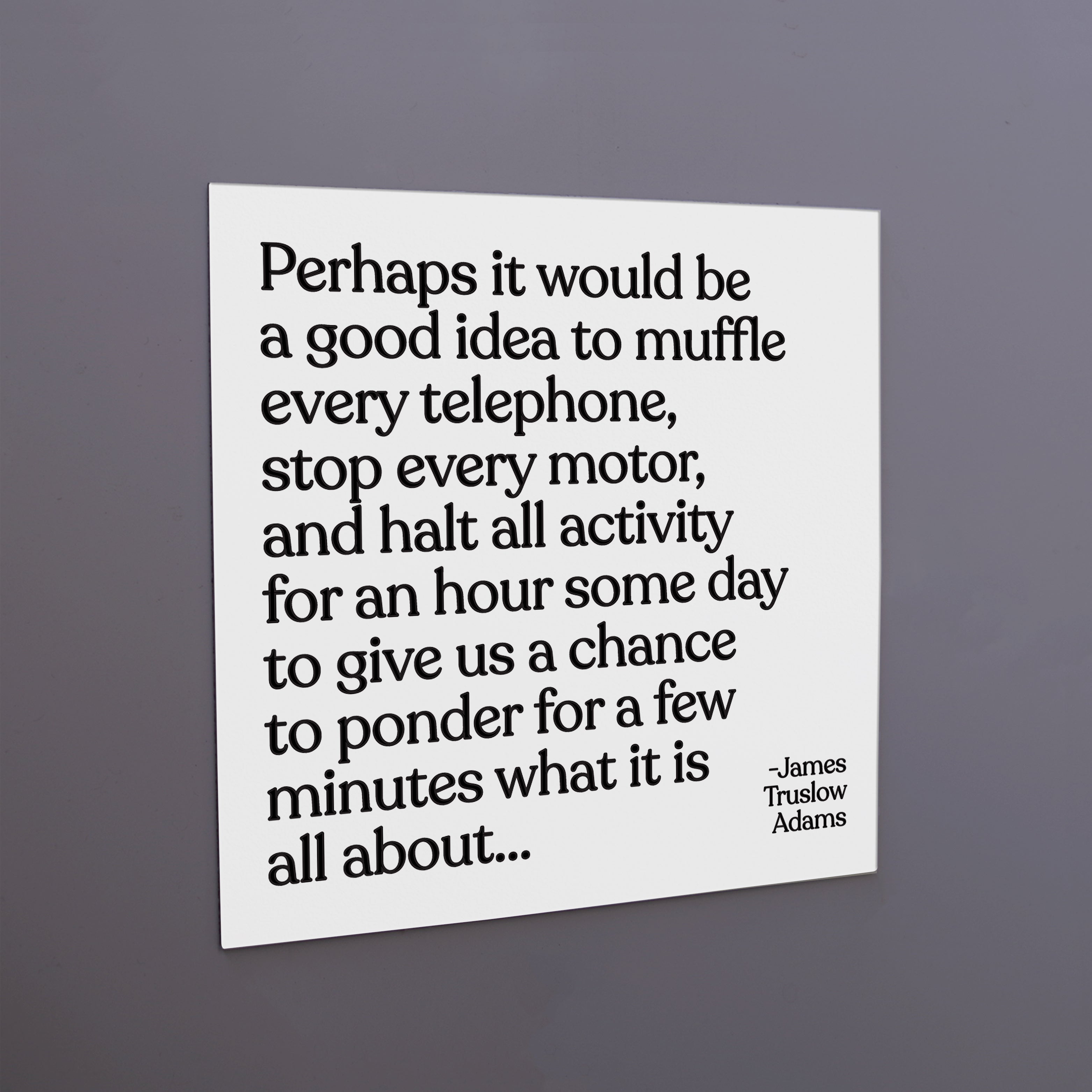 "perhaps it would be a good idea" magnet