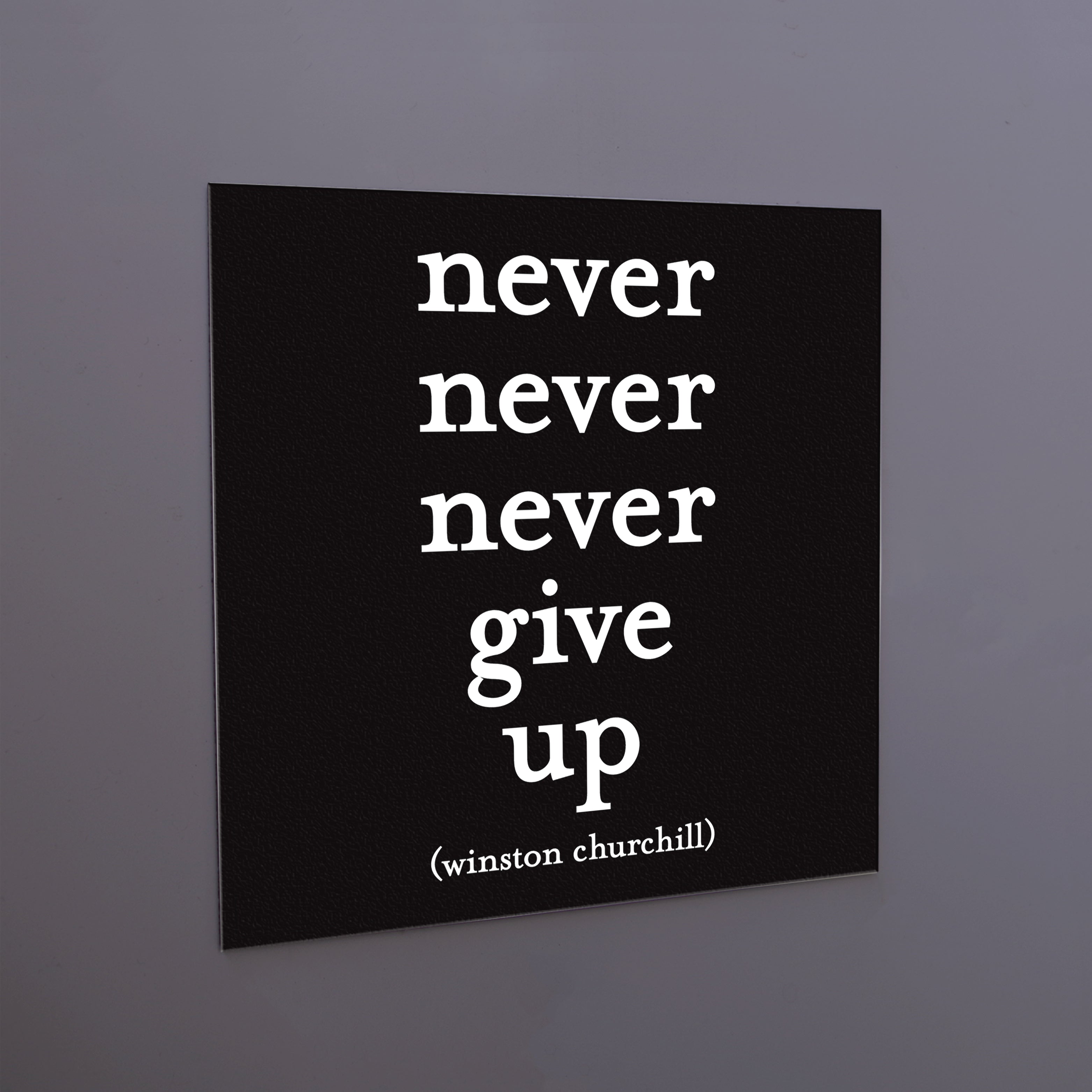 "never give up" magnet