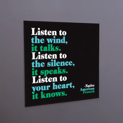 "listen to the wind" magnet