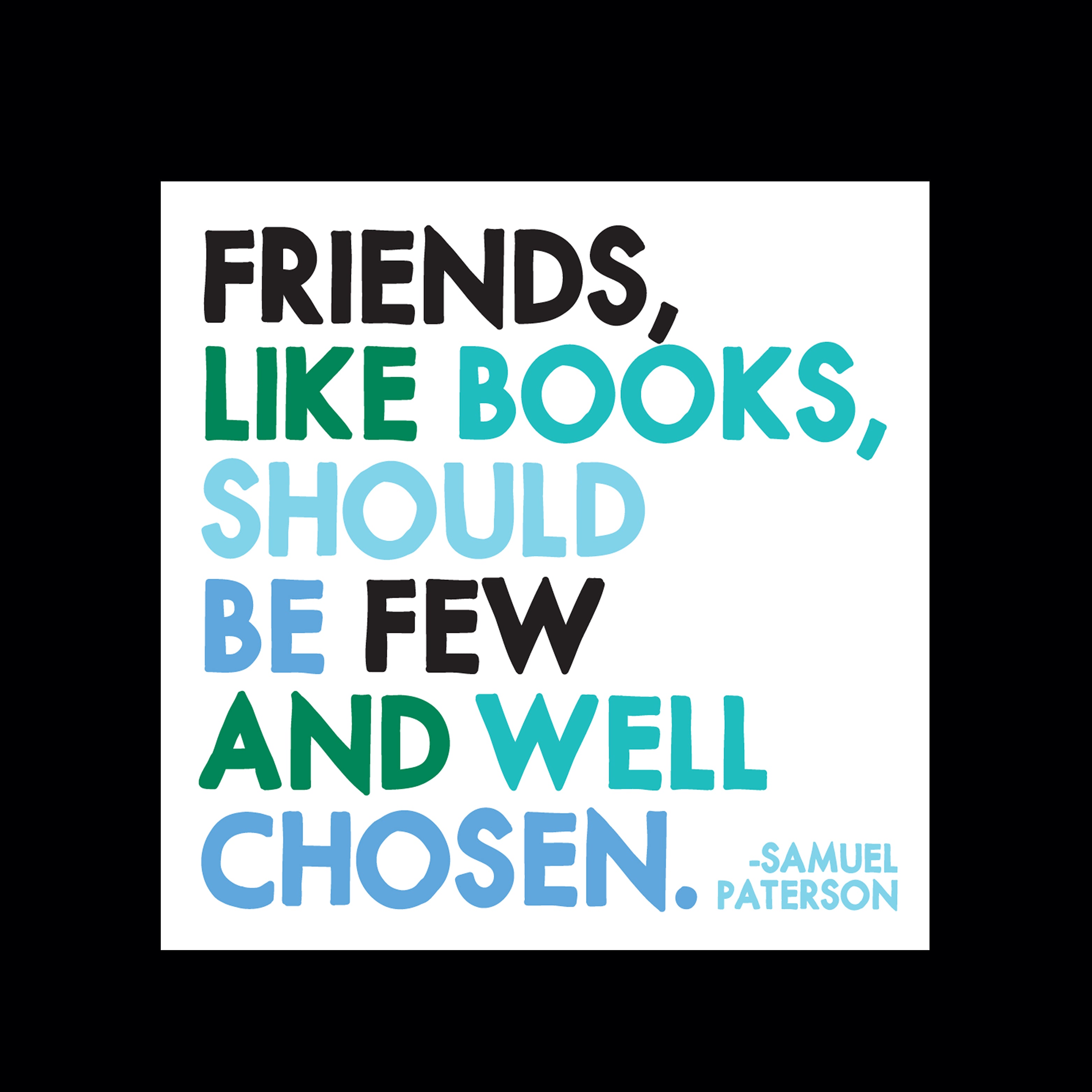 "friends, like books" magnet