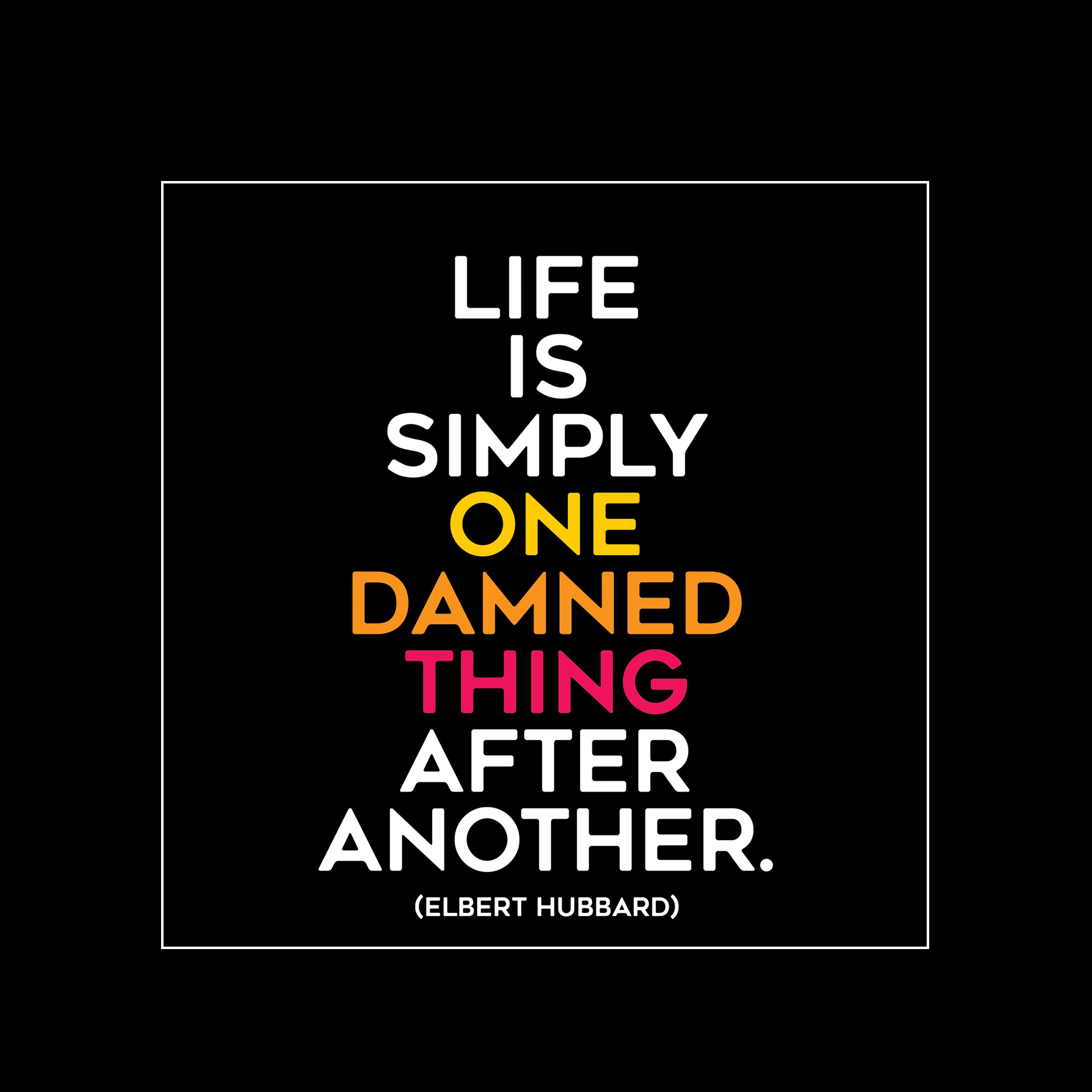 "life is simply one damned thing" magnet
