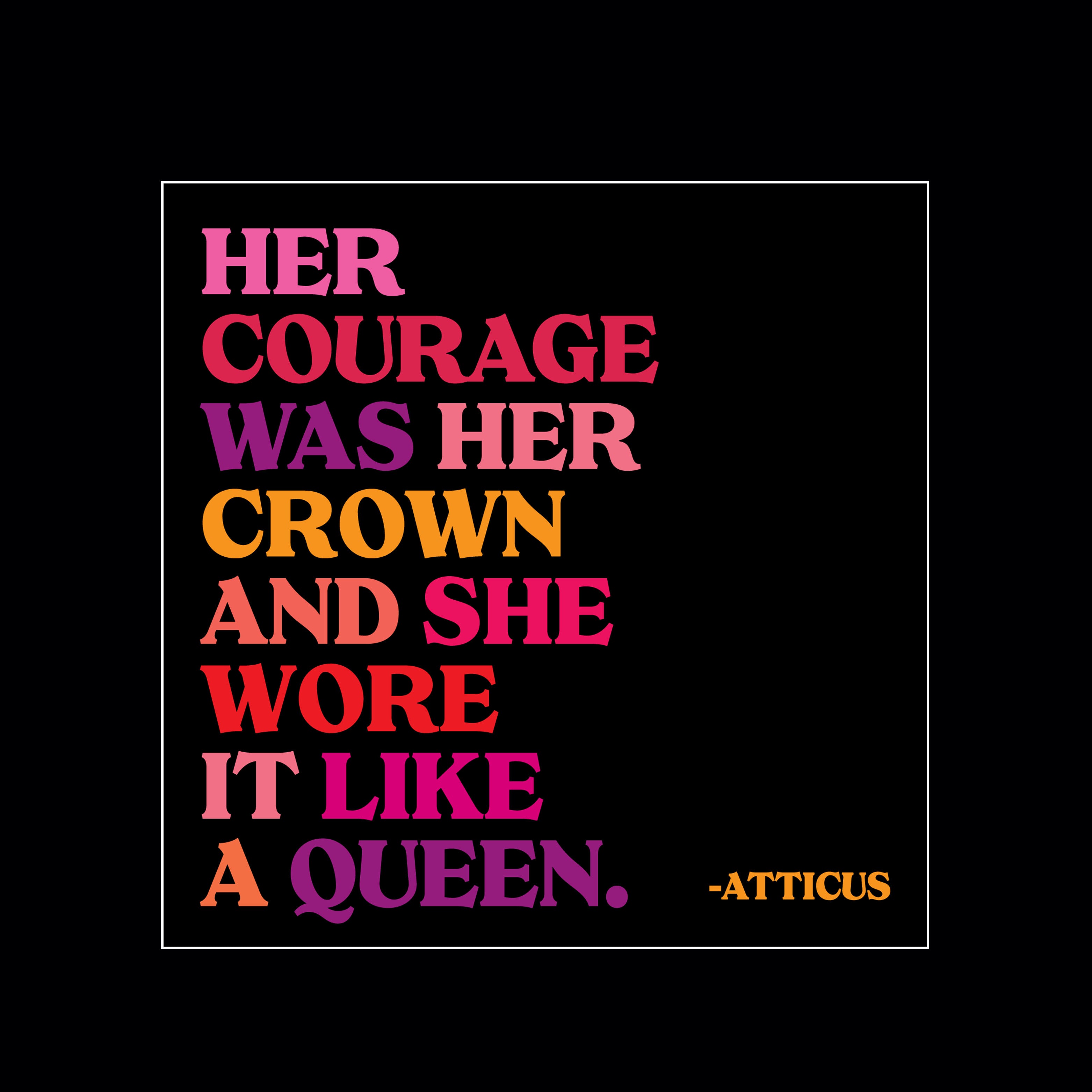 "her courage was her crown" magnet