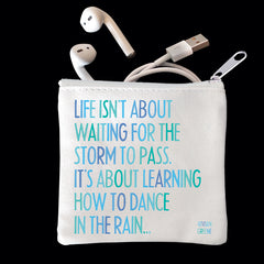 "dance in the rain" mini pouch