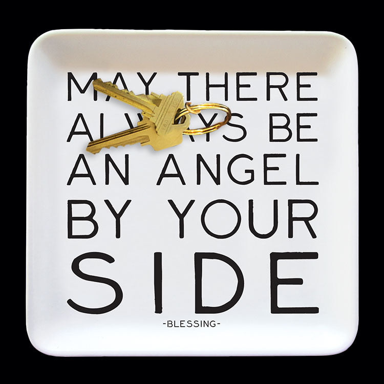 "angel by your side" trinket dish