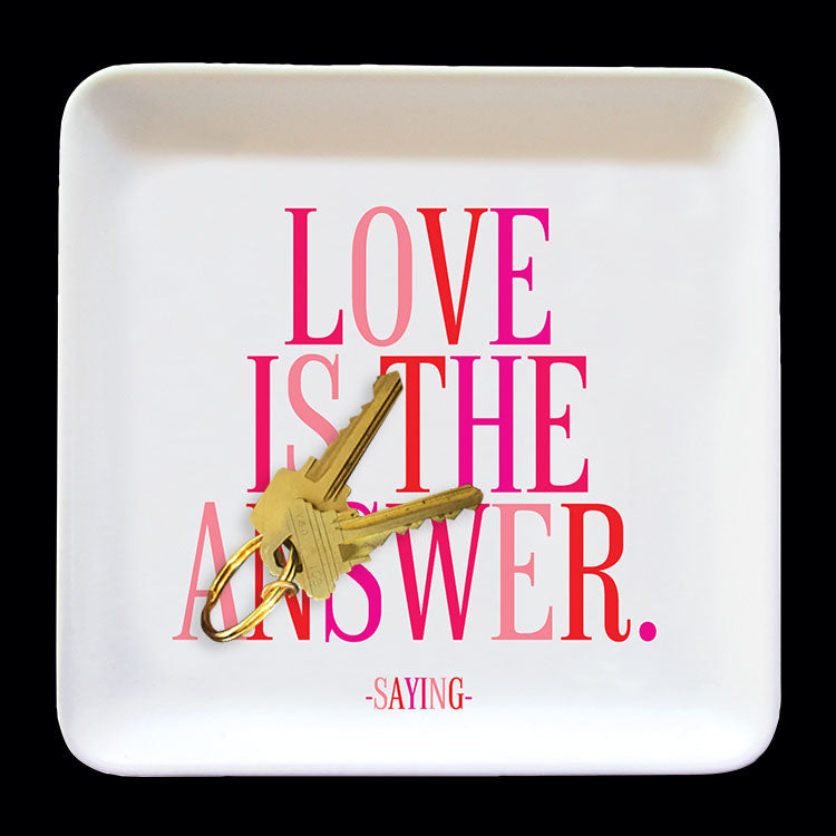 "love is the answer" trinket dish