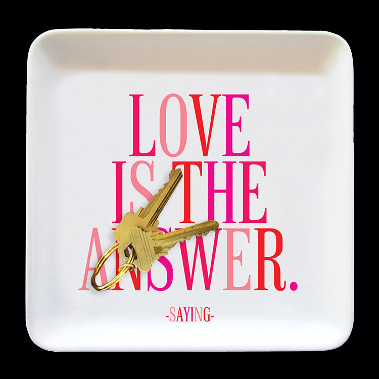 "love is the answer" trinket dish