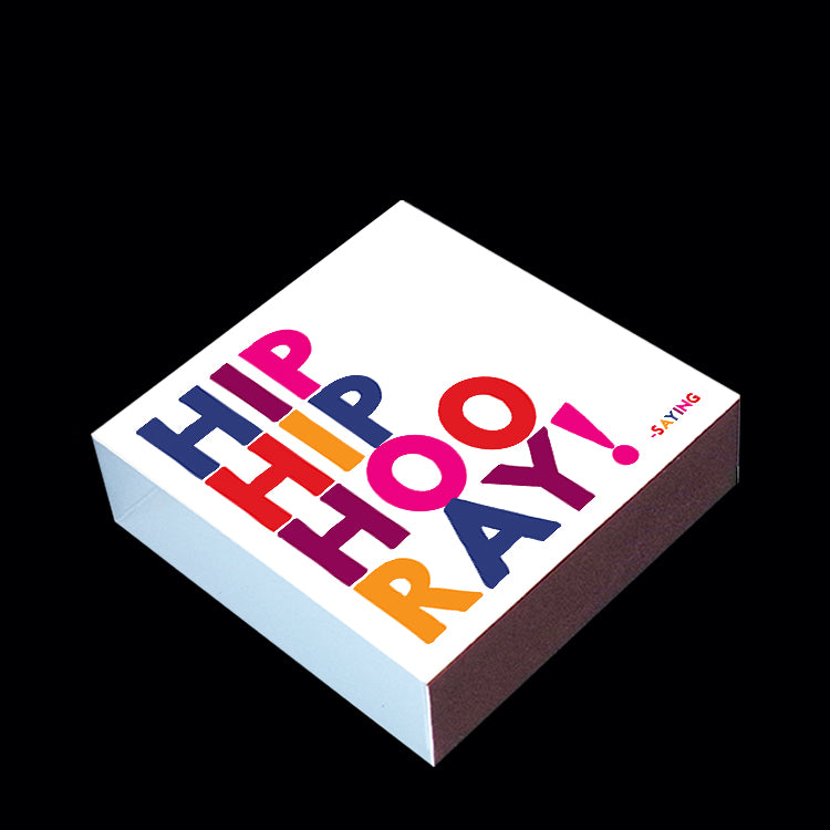 "hip hip hooray!" matchbox
