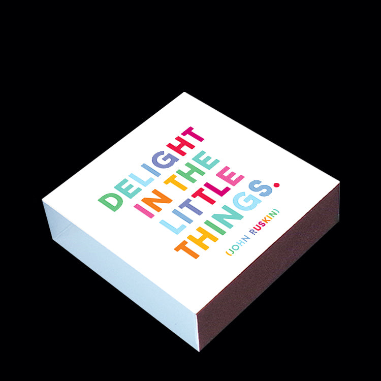 "delight in the little things" matchbox