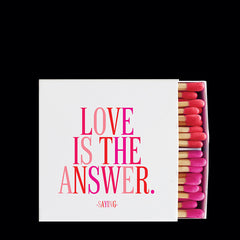 "love is the answer" matchbox