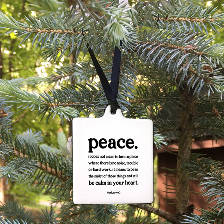 "peace" ornament